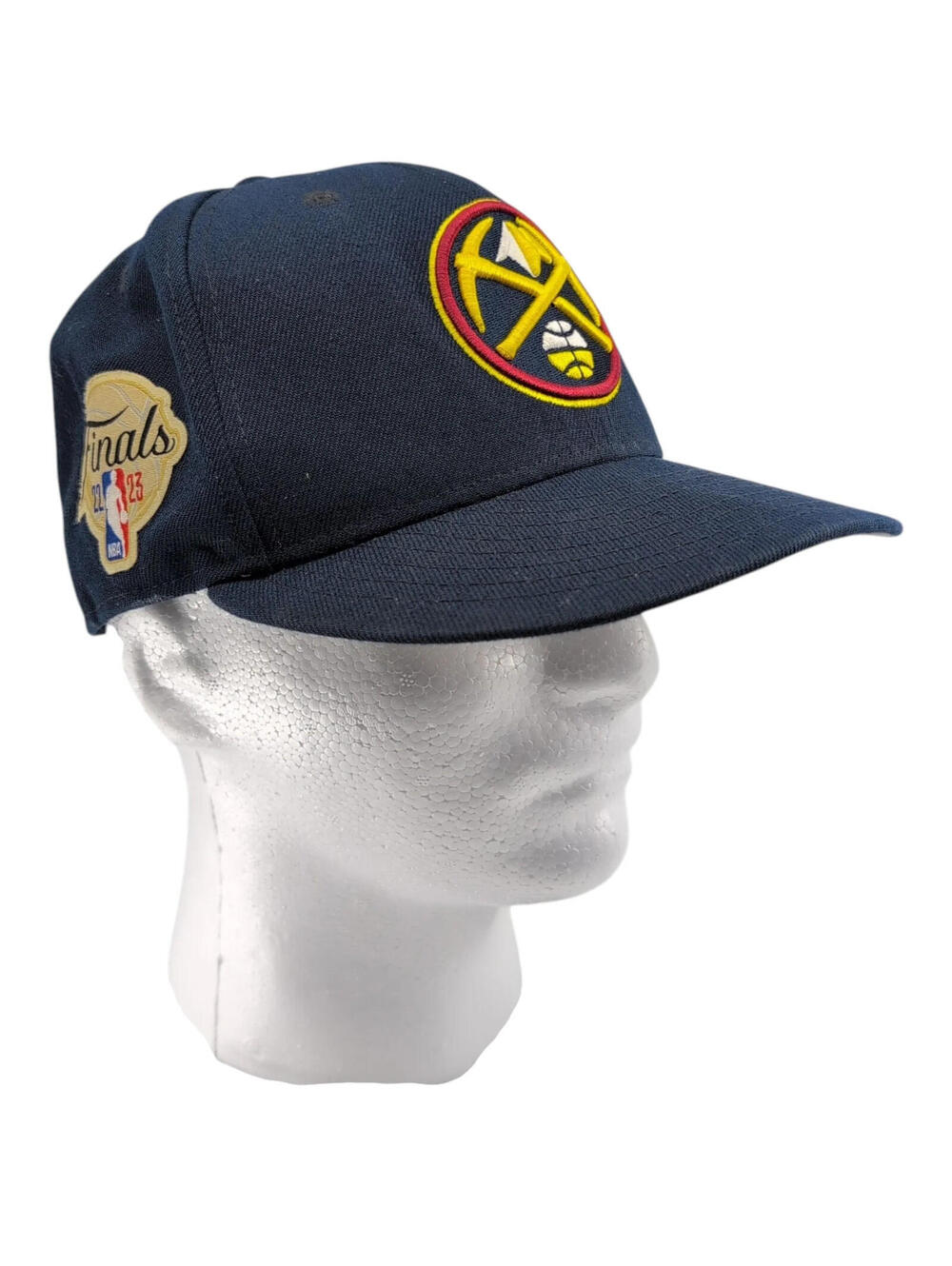 Denver Nuggets Hat Cap Fitted Mens 7 5/8 Blue NBA Basketball New Era 2023 Finals